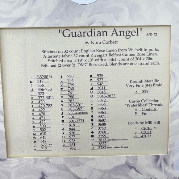 Mirabilia Designs “Guardian Angel" MD-72 Cross Stitch Pattern Nora Corbett - Picture 3 of 5